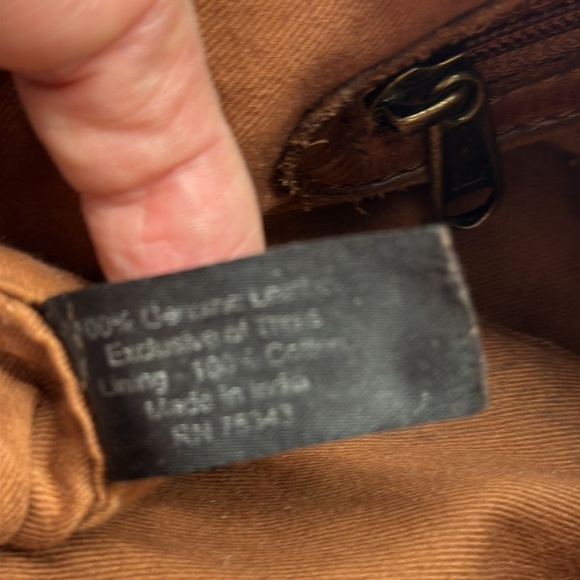 Beautiful Brown Leather Woven Crossbody Bag Made In India BRN7553C - Picture 11 of 14